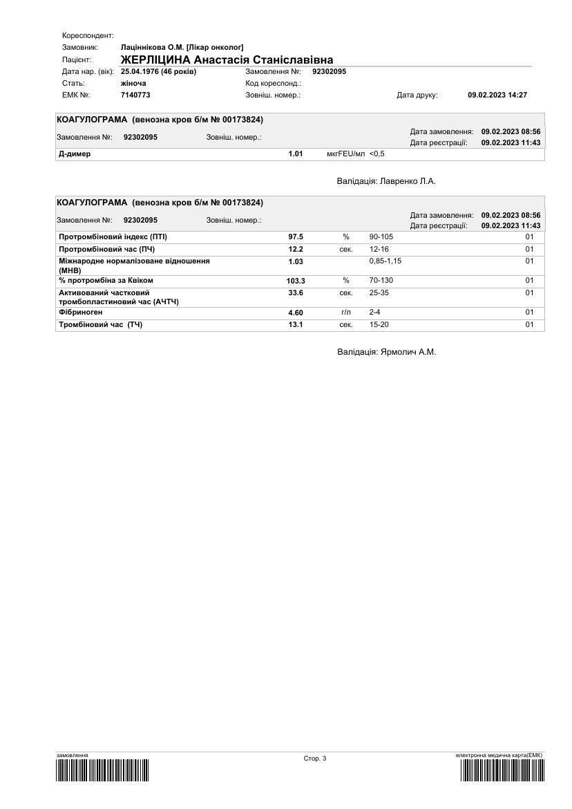 UKR_orig/анализы/Blood - General + Biochemistry + coagulogram 09.02.2023.pdf